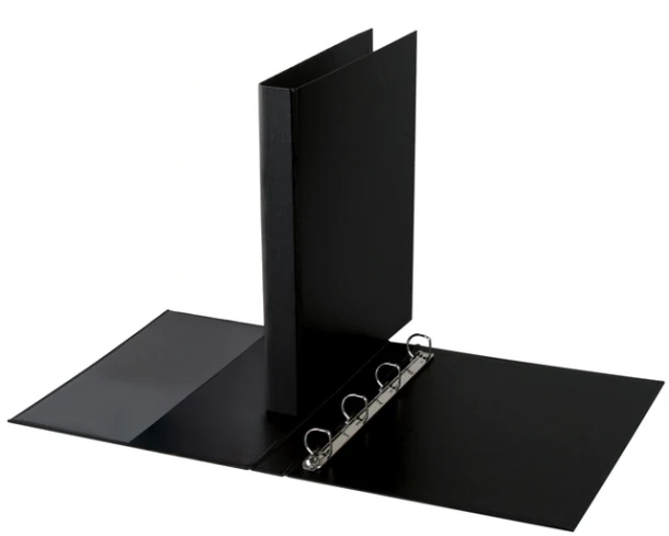 Ringband Quantore A4 4-rings D-mech 20mm PP zwart