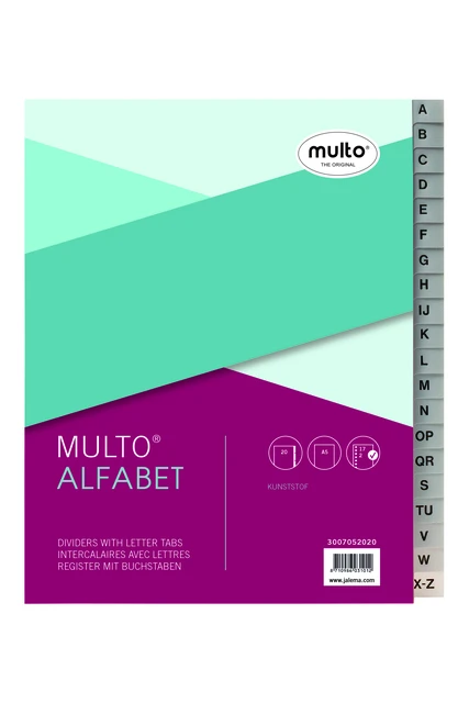 Tabbladen 17-R alfabet PP Multo 7052020