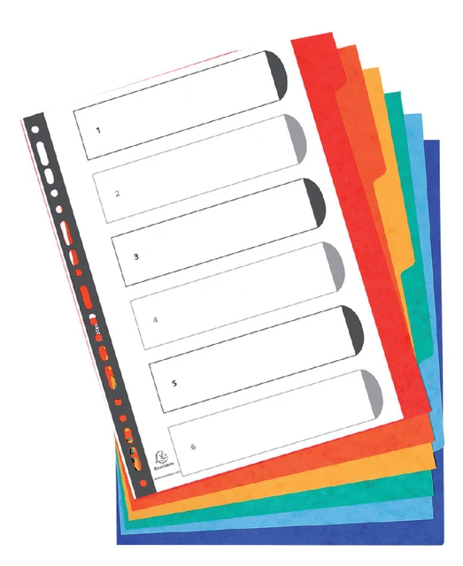 Tabbladen Exacompta 11R extra breed 6-delig karton