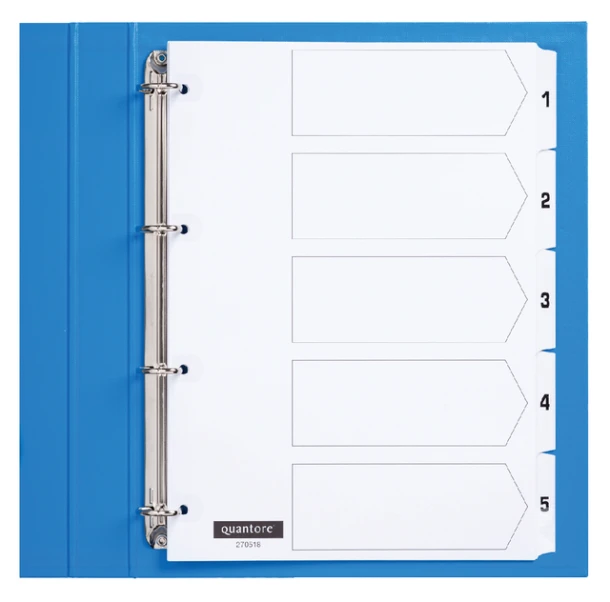 Tabbladen Quantore 4R 5dlg karton PK405C, 1t/m5
