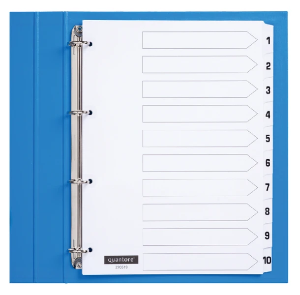 Tabbladen Quantore 4R 1/10 wit karton PK410C