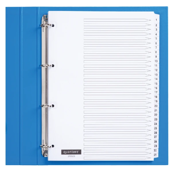 Tabbladen Quantore 4R 1/31 wit karton PK431C