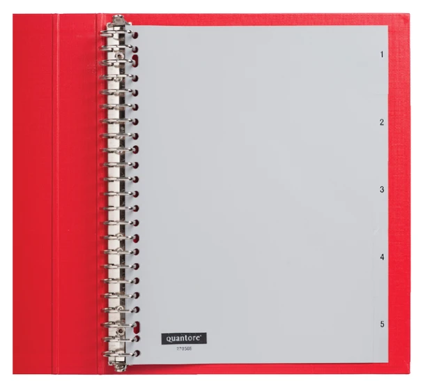 Tabbladen Quantore 23R 1/5 plastic G405CM grijs