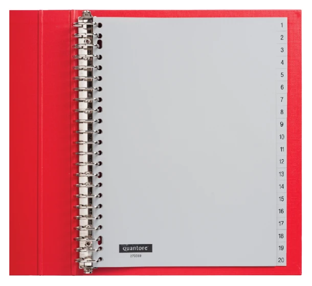 Tabbladen Quantore 23R 1 t/m 20 plastic G420CM