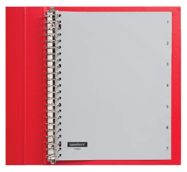 Tabbladen Quantore 23R 7-dlg grijs PP 1 t/m 7