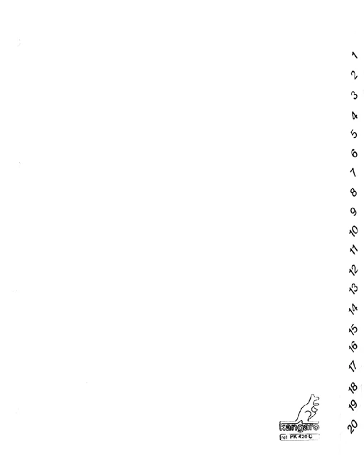 Tabblad Kangaro Pk420c A4 4r Karton 20dlg 1-20