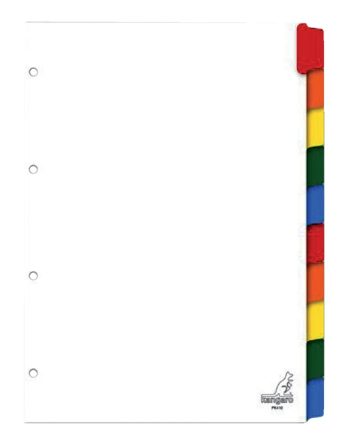 Tabbladen Kangaro 4R PK410 10-delig karton wit