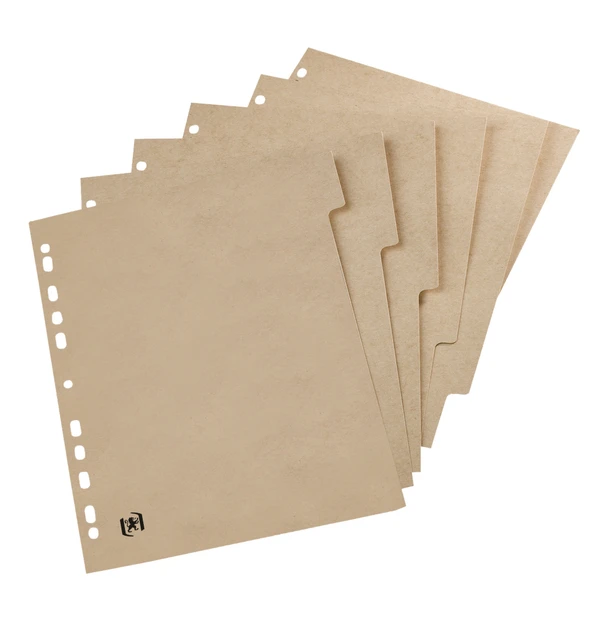 Tabbladen Oxford A4 4r 5delig Naturel