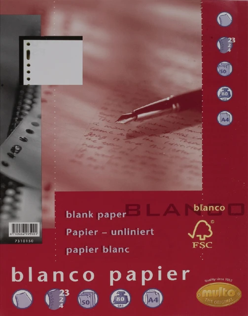 Multo-interieur 23-rings blanko; 7310150; 50vel
