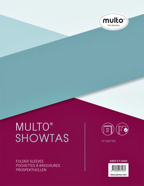 Showtas Multo A5 17-gaats PP 0.08mm nerf 10 stuks