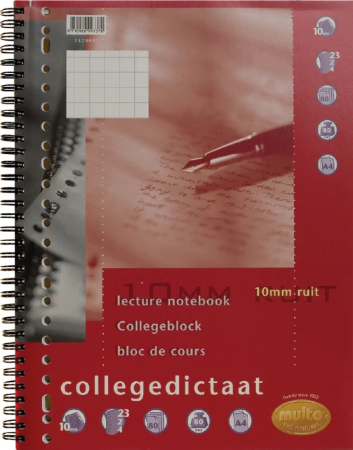 Collegeblok Multo 23-rings ruit 10mm (7320901)