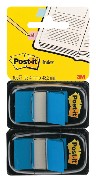 Post-it Index tabs 3M 680-2 blauw; 2 pakjes á 50st