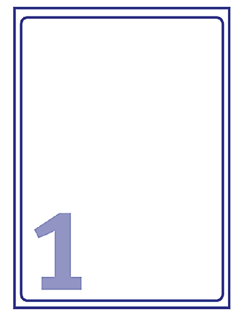 Etiket Avery L4735rev-25 210x297mm A4 Wit 25stuks