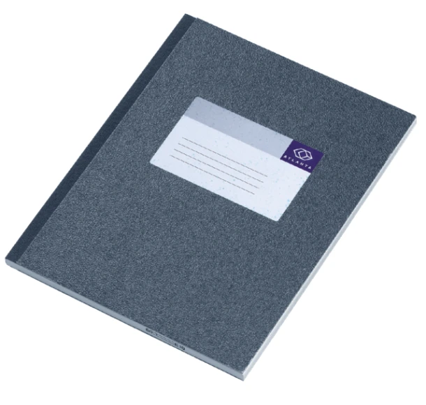 Cahier breedkwarto gelijnd A 1012-231 grijs; 60blz
