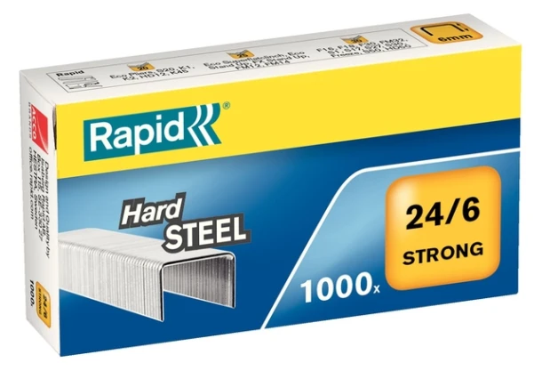 Nietjes 24/6 Rapid/Hotis staal; doosje 1000 stuks