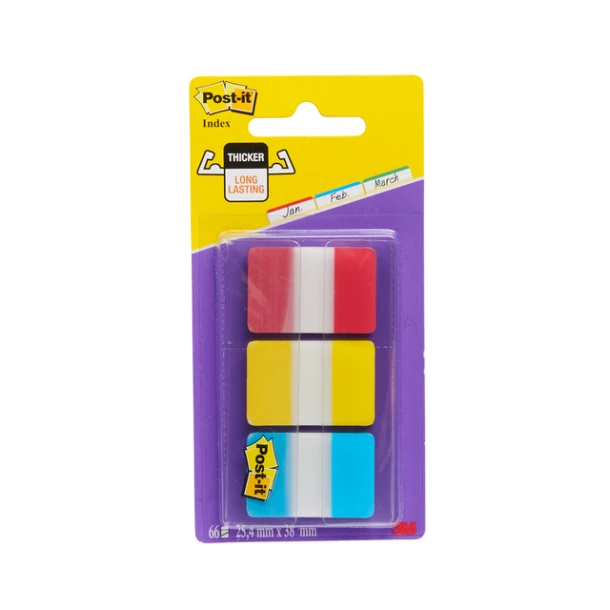 Post-it Indextabs strong 25mm rd/bl/gl 686RYB