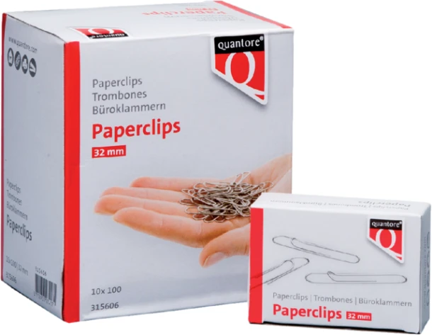 Paperclips Quantore 32mm; dsje a 100st