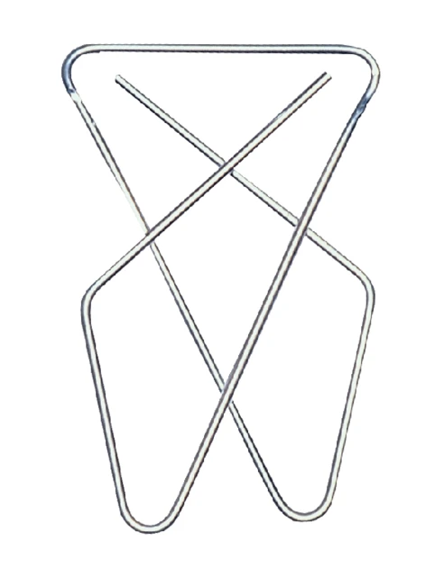 Vlinderclips vernikkeld metaal 57x50mm; dsje 50st