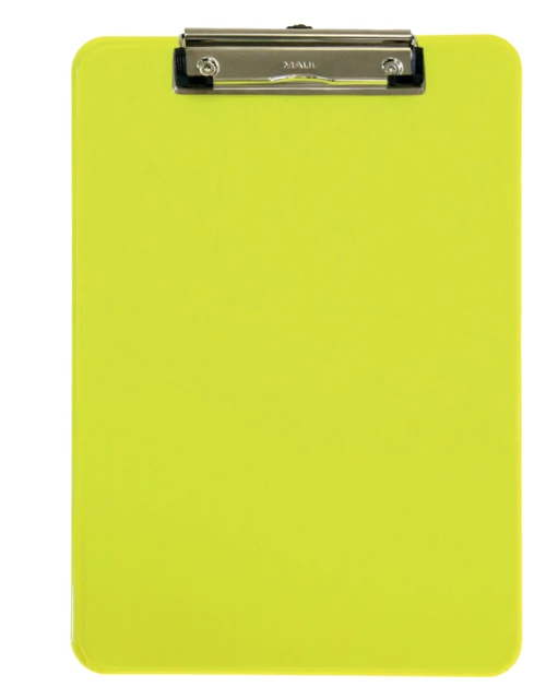 Klembord Maul A4 transparant neon geel (2340611)