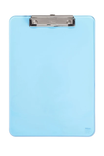 Klembord MAUL A4 staand transparant PS neon blauw