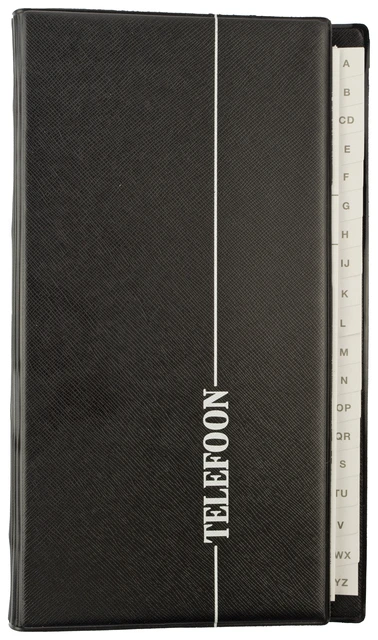 Telefoonalbum Kangaro 215x130mm A-Z 4-rings zwart