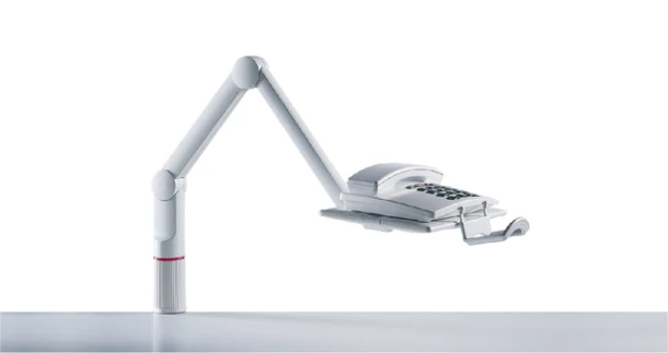 Telefoonarm Hansa met tafelklem grijs