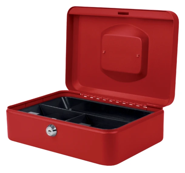 Geldkist Pavo 250x180x90mm (10") rood