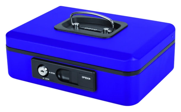 Geldkist Pavo Deluxe 250x180x90mm Blauw