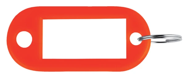 Sleutellabel Pavo kunststof rood; ds a 100 stuks