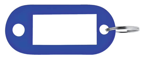 Sleutellabel Pavo kunststof donkerblauw; ds 100 st