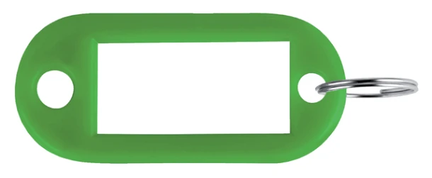 Sleutellabel Pavo kunststof groen; ds 100 stuks