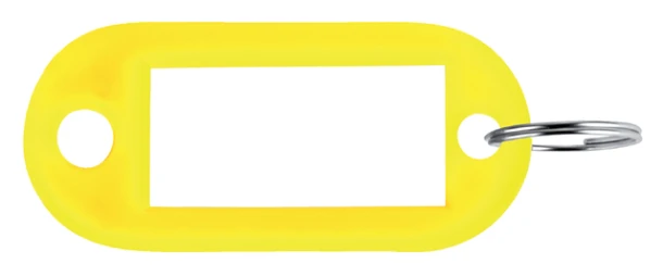 Sleutellabel Pavo kunststof geel; ds 100 stuks