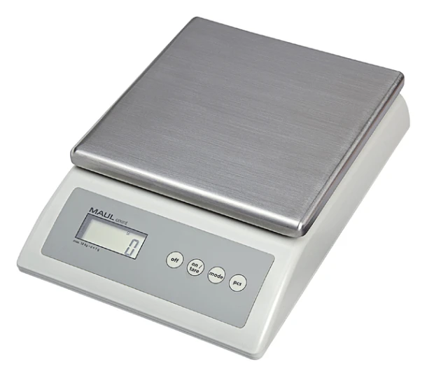 Pakketweger MAUL Count 10kg metalen plateau 17x17.5cm 220V + batterij grijs