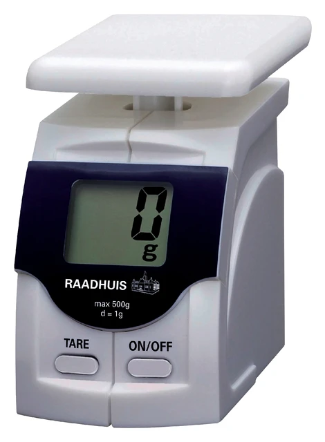 Briefweger Raadhuis basic tot 500gr. kunststof wit