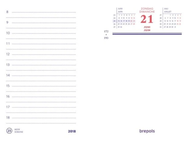 Omlegblok 2026 Brepols 1d/2p universele ponsing