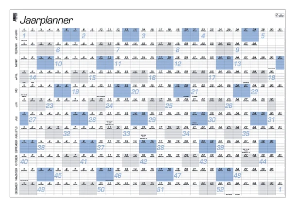 Jaarplankalender 2027 Quantore A1