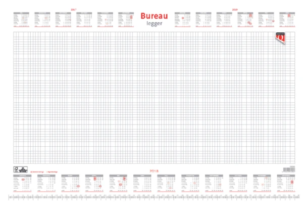 Bureau-onderlegblok 2026 Quantore ruit 56,5X36cm