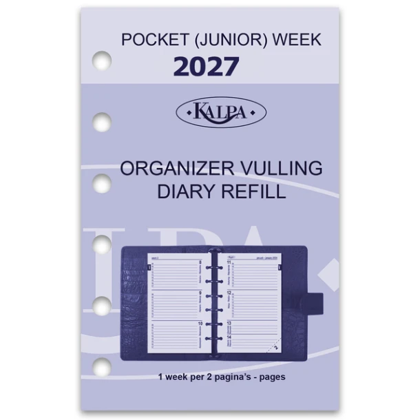 Agendavulling 2027 Kalpa Pocket 7dagen/2pagina's