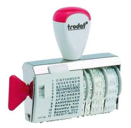 Woord-datumstempel Trodat 1117, 4mm letters