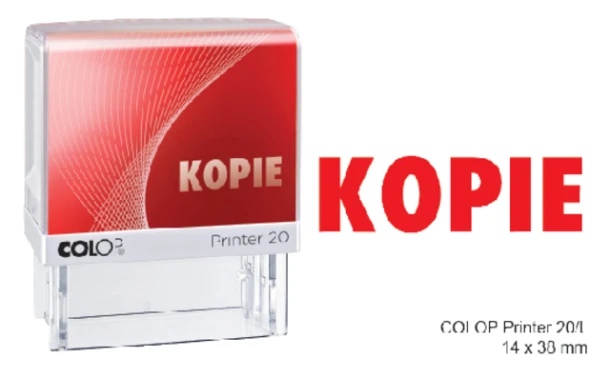 Woordstempel Colop Printer 20 "kopie" rood