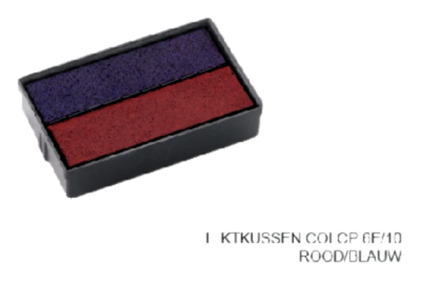 Stempelkussen blauw/rood Posta P18/19/Colop S160