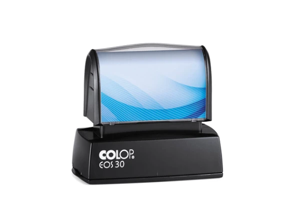 Tekststempel Colop EOS 30 flashtechnologie met stempelplaat