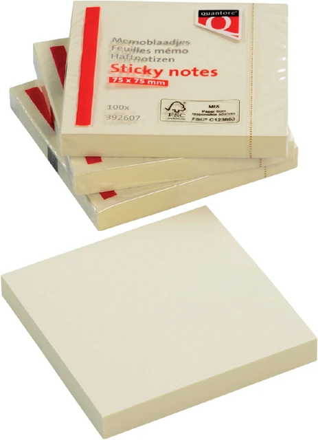 Post-it memo 654 Quantore zelfkl. 75x75mm;100 vel