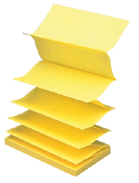 Post-it Z-notes R-350 76x127mm geel; a 100 vel