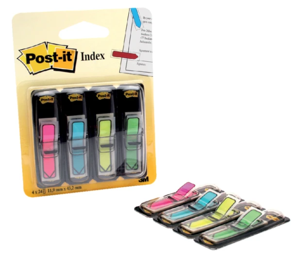 Post-it Index 3M 684ARR4 Arrows; pakje assorti
