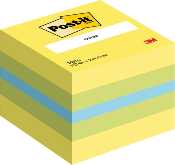 Memoblok Post-it 2051 51x51mm kubus lemon