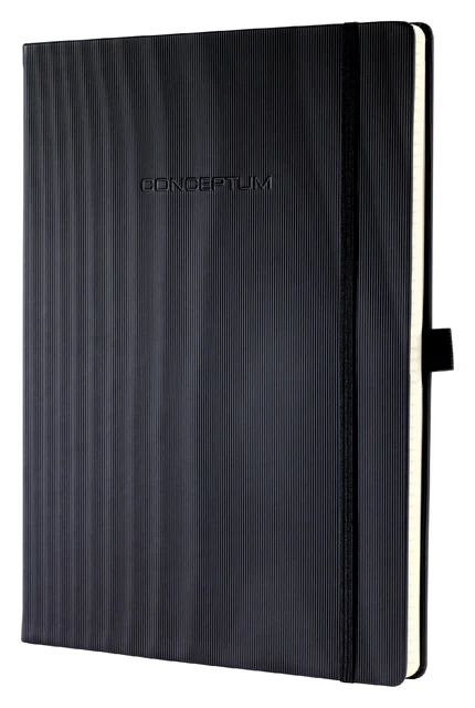 Notitieboek Sigel Conceptum Pure A4+ Lijn Zwart
