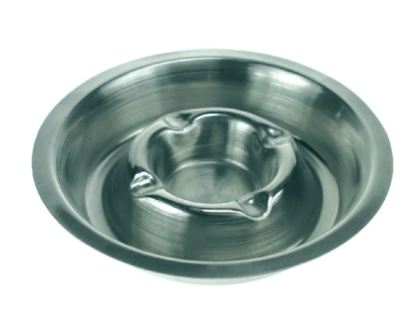 Asbak metaal verchroomd 170mm RVS stapelbaar