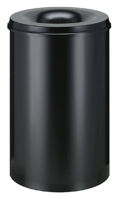 Papierbak Vepa 110l met vlamdover 45cm zwart