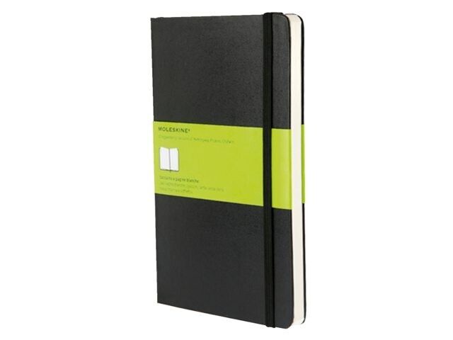 Moleskine notitieboek large plain (blanco) Black Hard